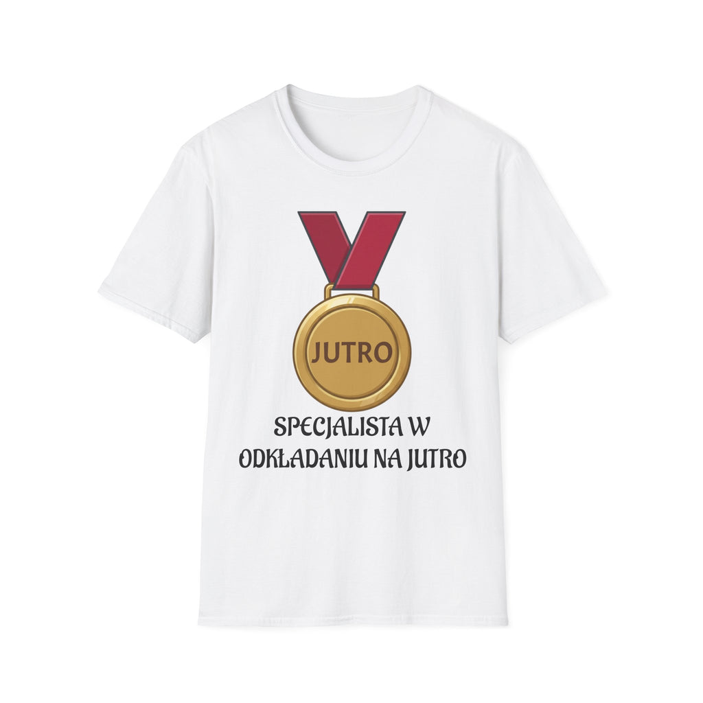 T-Shirt – Medal Design "JUTRO" (Specialist in Delaying to Tomorrow)